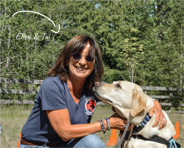 Ellen and Tui the Dog